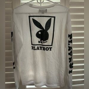 Vintage Playboy White Long Sleeve Shirt